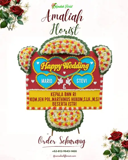 Papan Bunga Pernikahan Gunungsirah